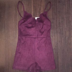 Boutique Suede purple romper
